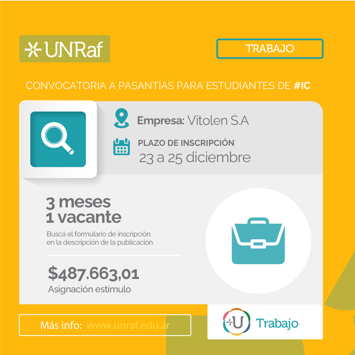 VITOLEN FLYER BECAS PASANTIAS TRABAJO 1