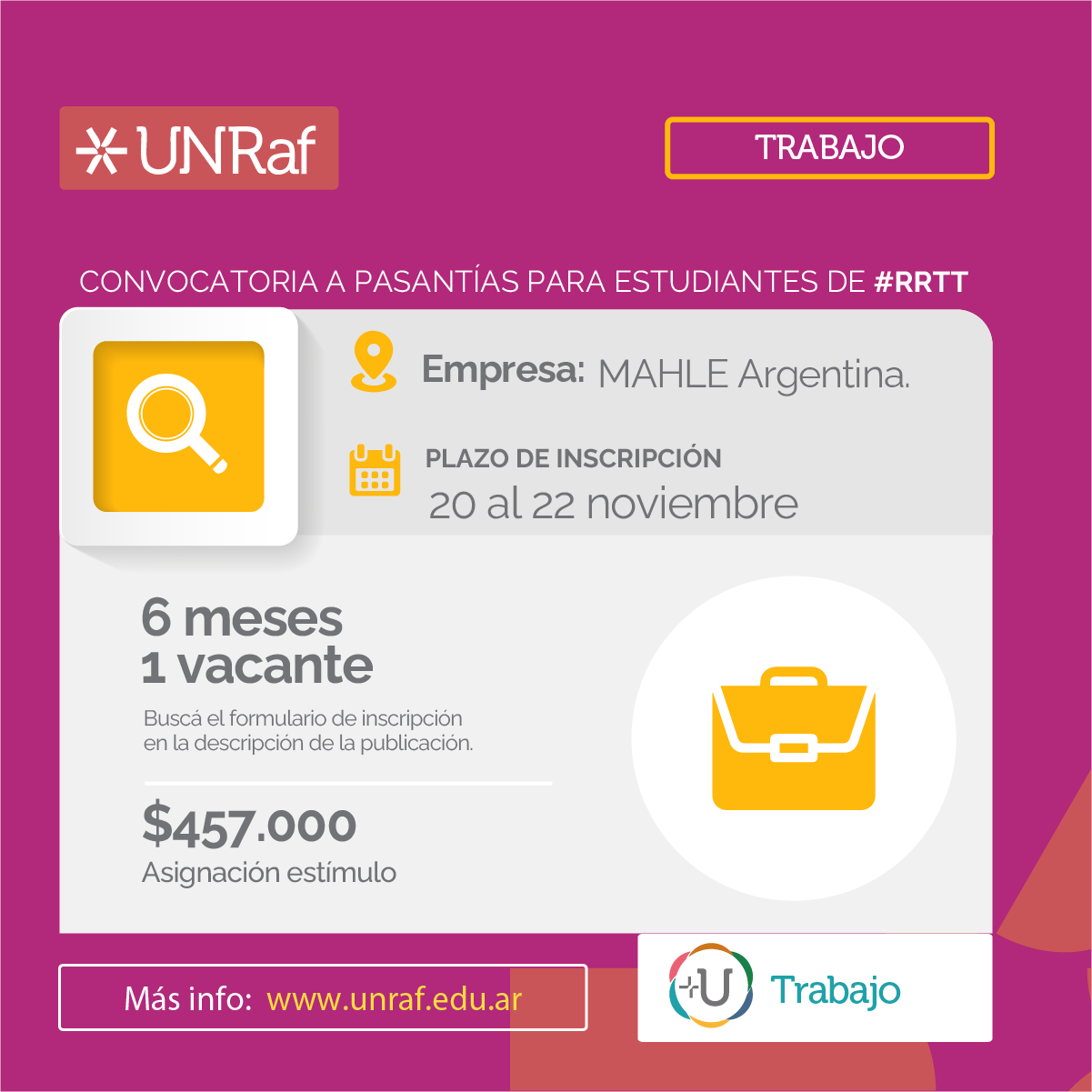 rrtt FLYER BECAS PASANTIAS TRABAJO 2 copia 20.11.2024